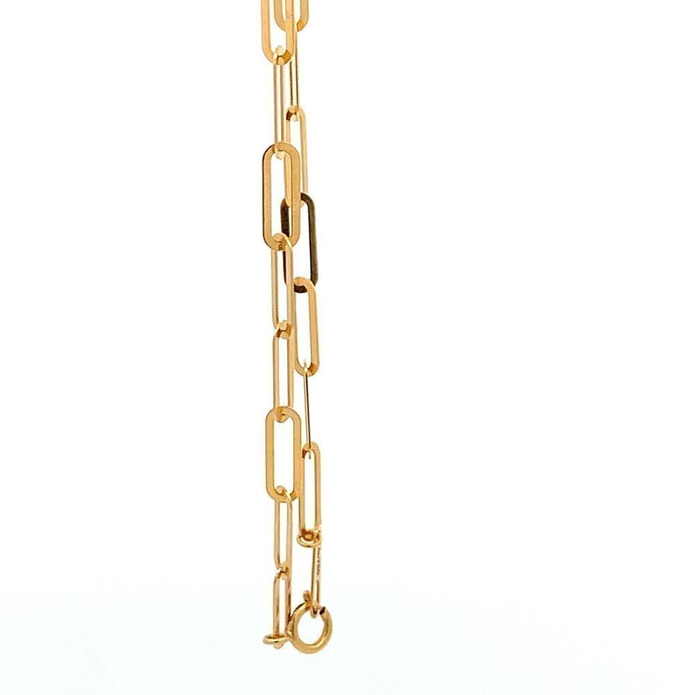 18K Yellow Gold Bracelet Paperclip Link 1.72 grams 7 inches - Picture 2 of 8